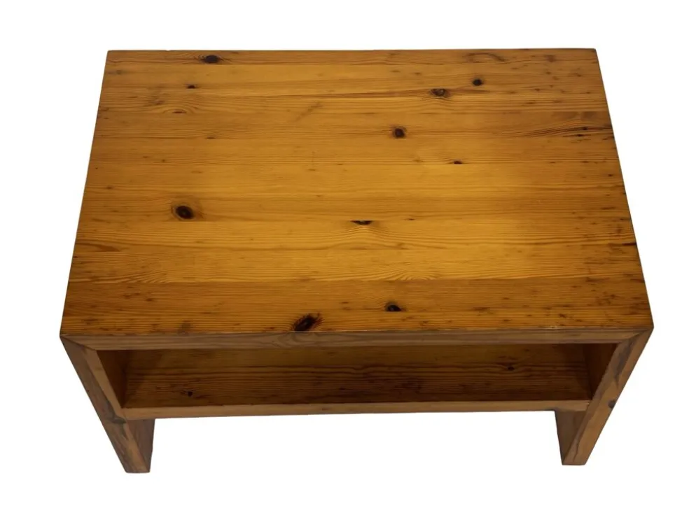 Table de chevet en pin, années 70