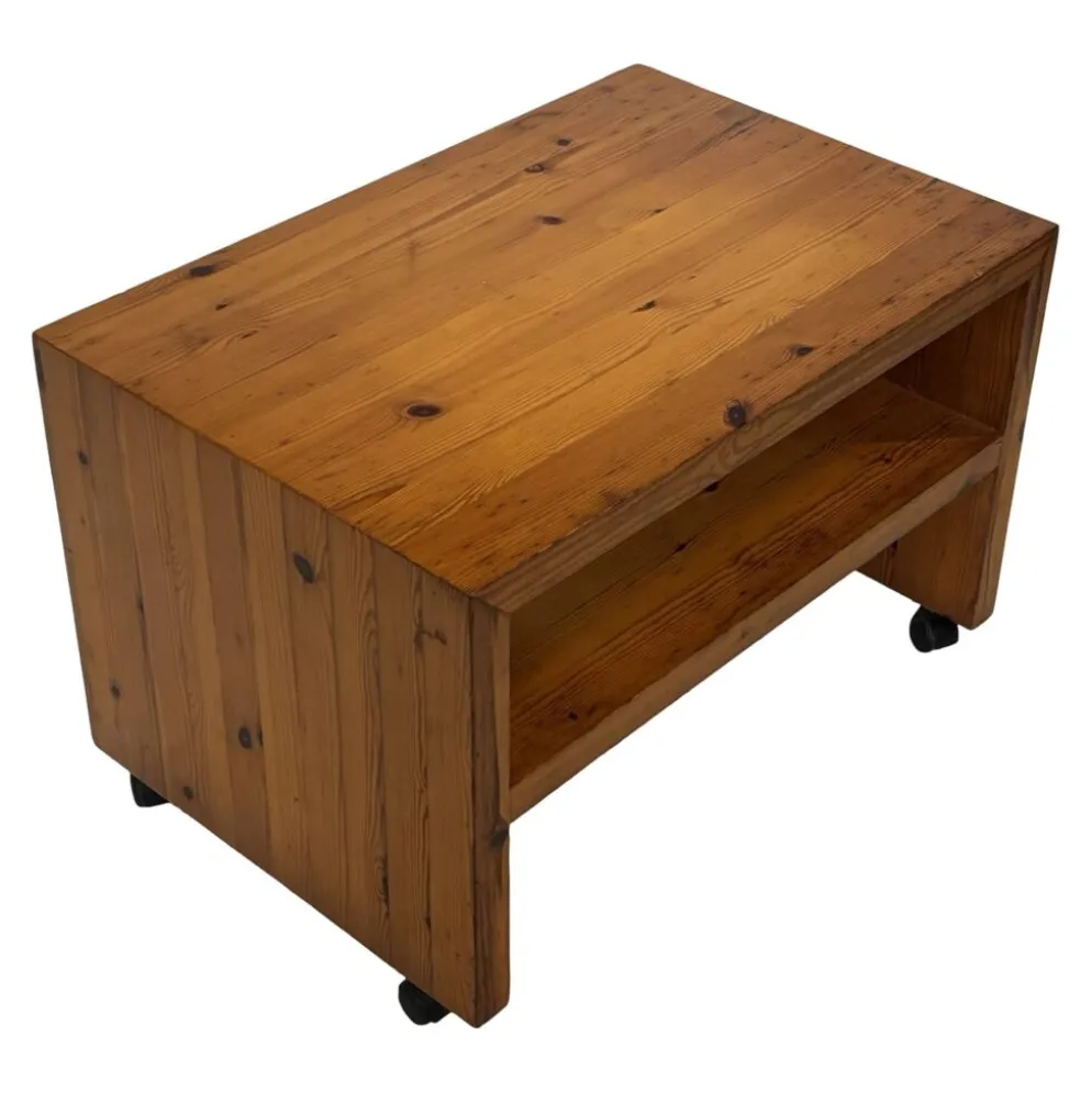Table de chevet en pin, années 70