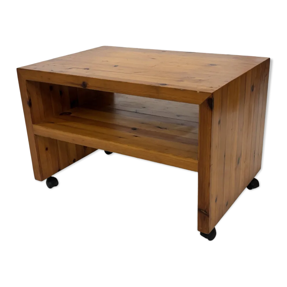 Table de chevet en pin, années 70