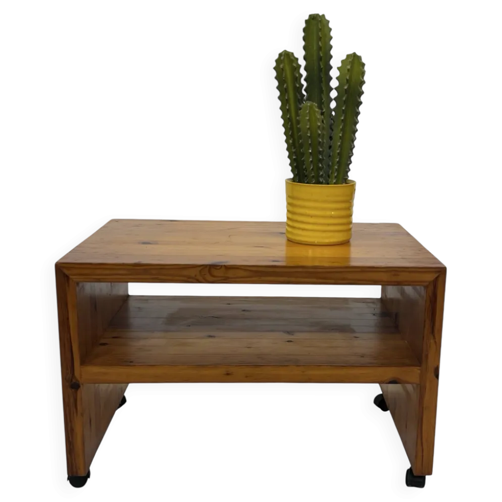 Table de chevet en pin, années 70