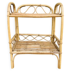 Table de chevet en rotin