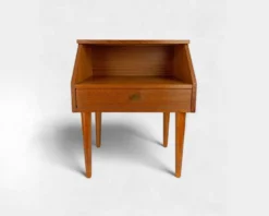 Table de chevet en teck avec étagère et tiroir, Danemark 1960