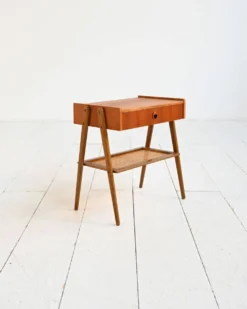 Table de chevet en teck scandinave, années 1950