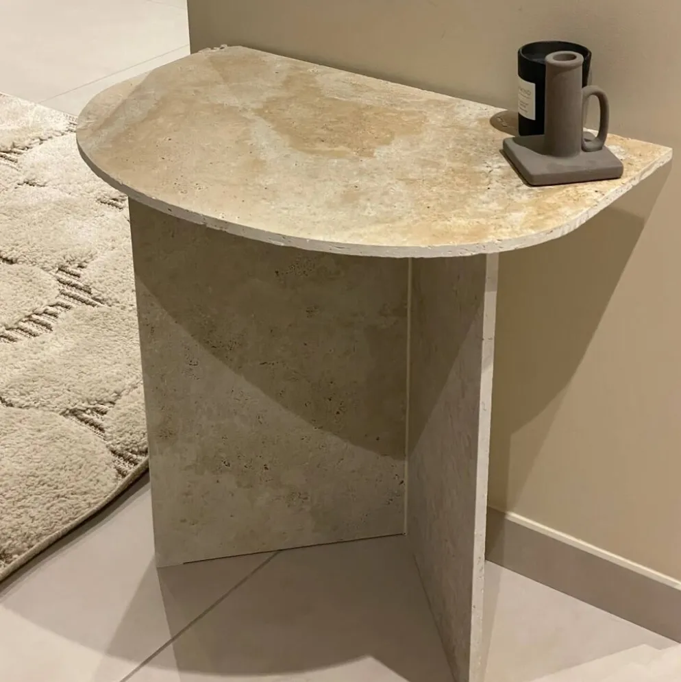 Table de chevet en travertin