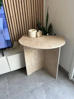 Table de chevet en travertin