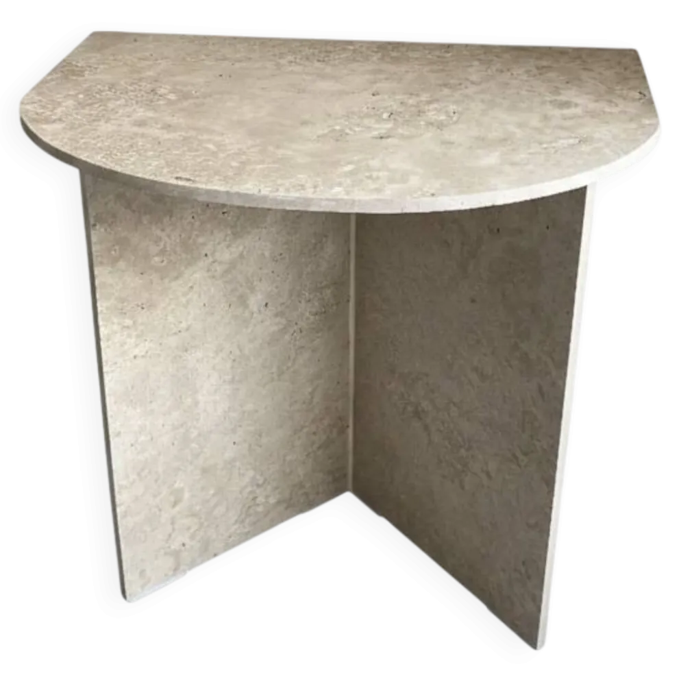 Table de chevet en travertin