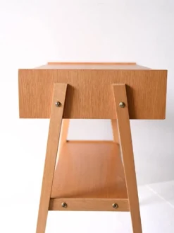Table de chevet géométrique scandinave en teck, années 1960