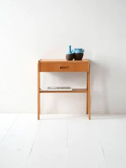 Table de chevet géométrique scandinave en teck, années 1960