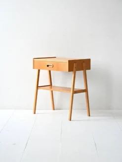 Table de chevet géométrique scandinave en teck, années 1960