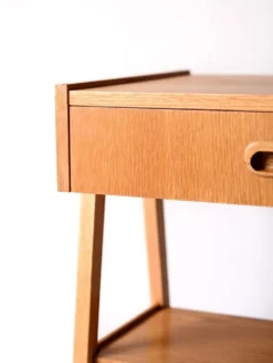 Table de chevet géométrique scandinave en teck, années 1960