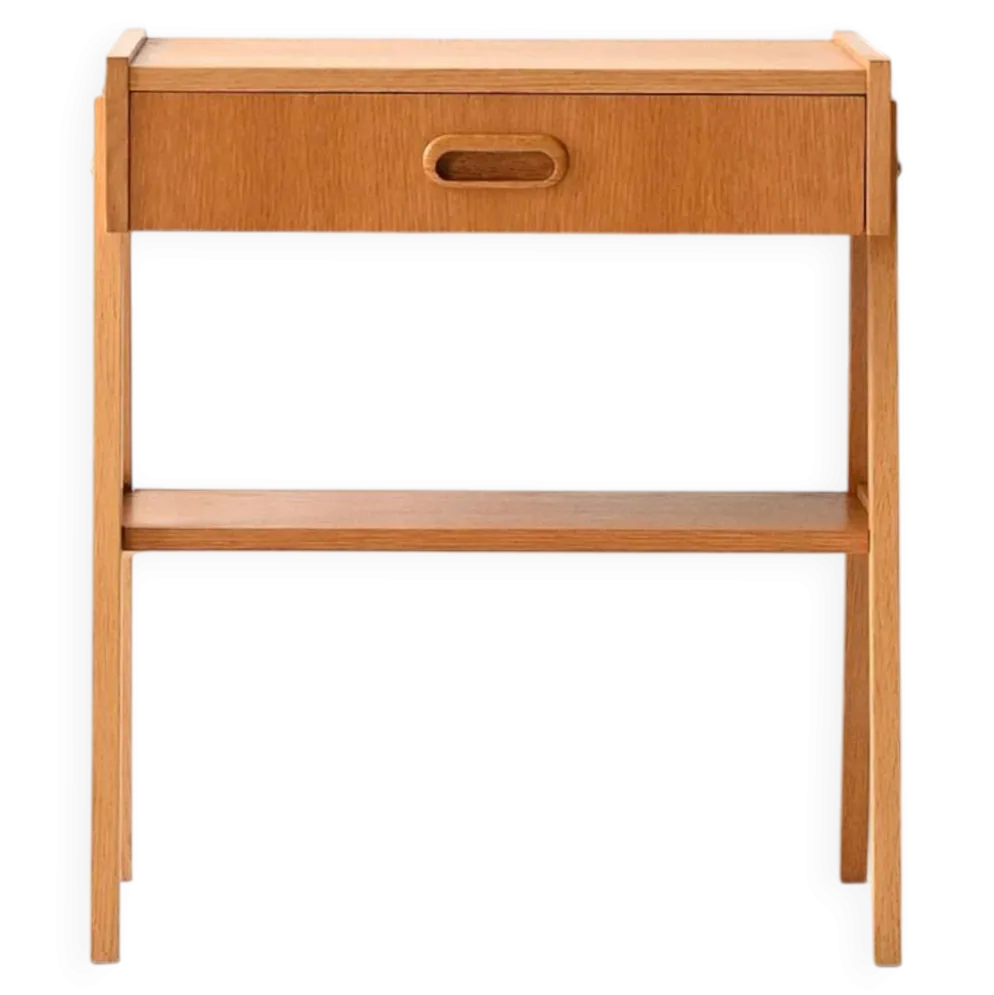 Table de chevet géométrique scandinave en teck, années 1960