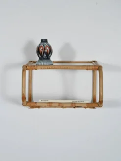 Table de chevet murale en bambou, années 1960