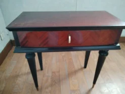 Table de chevet pieds compas, années 50 – style Reconstruction