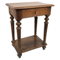 Table de chevet style Louis XVI en chêne massif