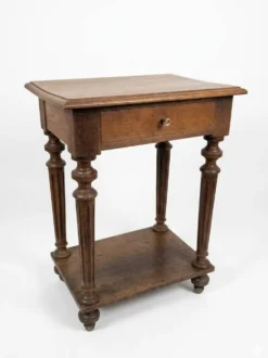 Table de chevet style Louis XVI en chêne massif