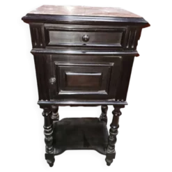 Table De Chevet Style Napoléon III Bois Noirci