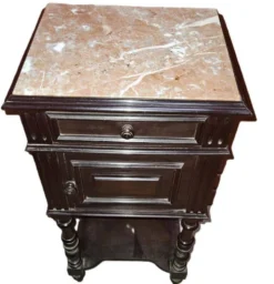 Table De Chevet Style Napoléon III Bois Noirci