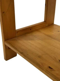 Table de chevet vintage en pin au design compact des années 70