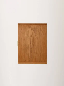 Table de chevet vintage scandinave avec poignée en laiton