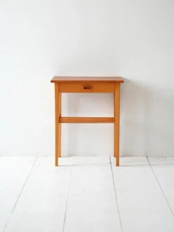 Table de chevet vintage scandinave en chêne clair