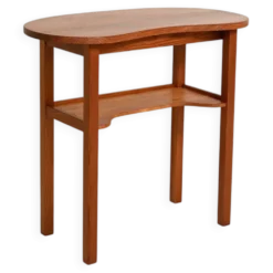 Table de coiffeuse en pin nordique avec étagère, années 1950-60.