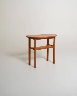 Table de coiffeuse en pin nordique avec étagère, années 1950-60.