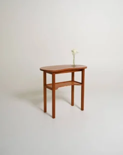 Table de coiffeuse en pin nordique avec étagère, années 1950-60.