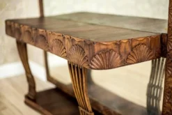 Table de coiffeuse en poirier avec miroir, années 1900