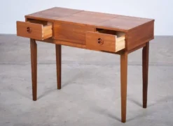 Table de coiffeuse en teck, Danemark, années 1960