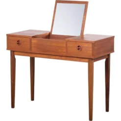 Table de coiffeuse en teck, Danemark, années 1960