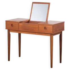 Table de coiffeuse en teck, Danemark, années 1960