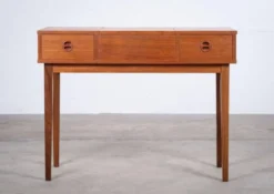 Table de coiffeuse en teck, Danemark, années 1960