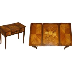 Table de Coiffeuse Louis XV Restaurée XIXe Siècle par Alfred Beurdeley