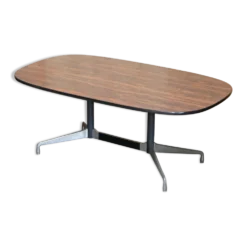 Table de conférence en bois dur Herman Miller Eames Vintage MiD Century Modern