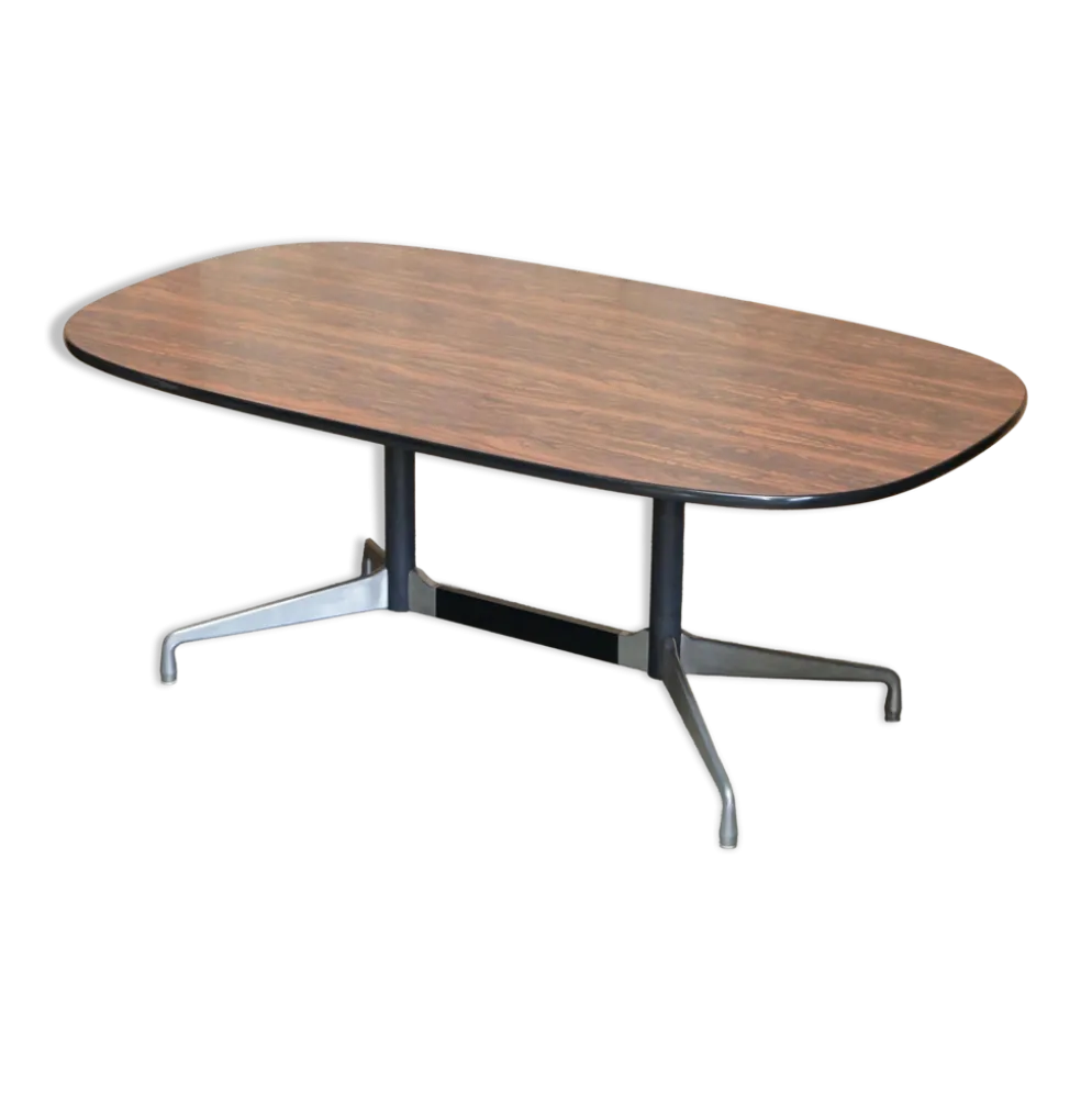 Table de conférence en bois dur Herman Miller Eames Vintage MiD Century Modern