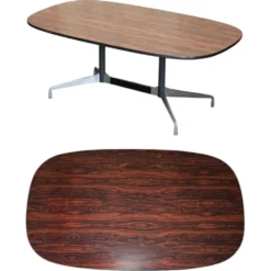 Table de conférence en bois dur Herman Miller Eames Vintage MiD Century Modern