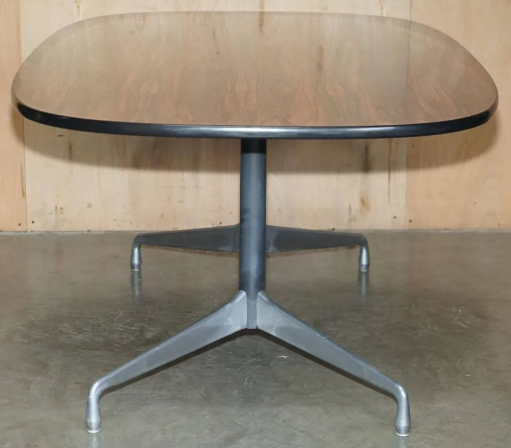 Table de conférence en bois dur Herman Miller Eames Vintage MiD Century Modern
