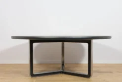 Table de conférence ronde XXL Mid-Century de Tecno, Italie, années 1970