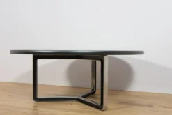 Table de conférence ronde XXL Mid-Century de Tecno, Italie, années 1970