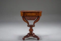 Table de couture Biedermeier en acajou, 1850