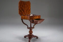 Table de couture Biedermeier en acajou, 1850