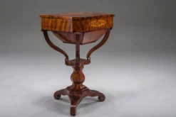 Table de couture Biedermeier en acajou, 1850