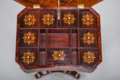Table de couture Biedermeier en acajou, 1850