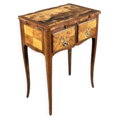 Table de couture en marqueterie de style Louis XV, XXe Siècle