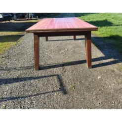 Table de cuisine des années 60 en chêne avec rallonges intégrées