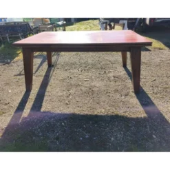 Table de cuisine des années 60 en chêne avec rallonges intégrées