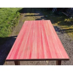 Table de cuisine des années 60 en chêne avec rallonges intégrées