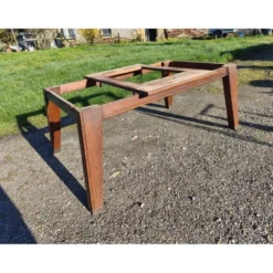 Table de cuisine des années 60 en chêne avec rallonges intégrées