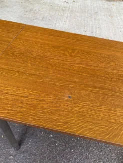 Table de cuisine extensible en bois et acier Cuisines You France 1980