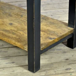 Table de cuisine/préparation en pin, vers 1920